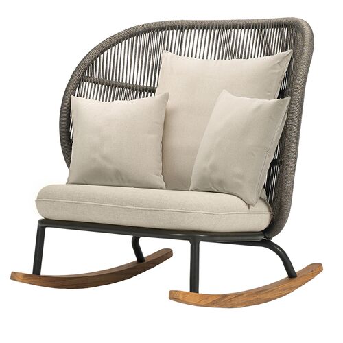 Kodo Outdoor Rocking Chair, Gray/Almond~P77641624