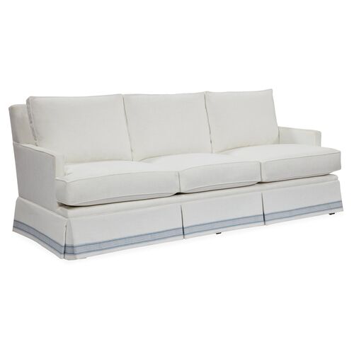 Bloomfield 3-Seat Skirted Sofa, Ivory~P77570147