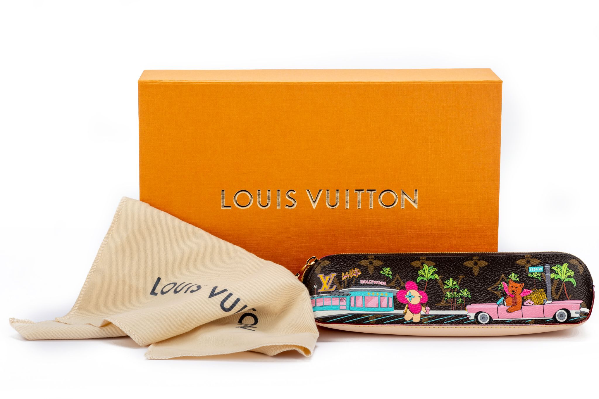 Louis Vuitton Brown Monogram Hollywood Xmas Elizabeth Pencil Case