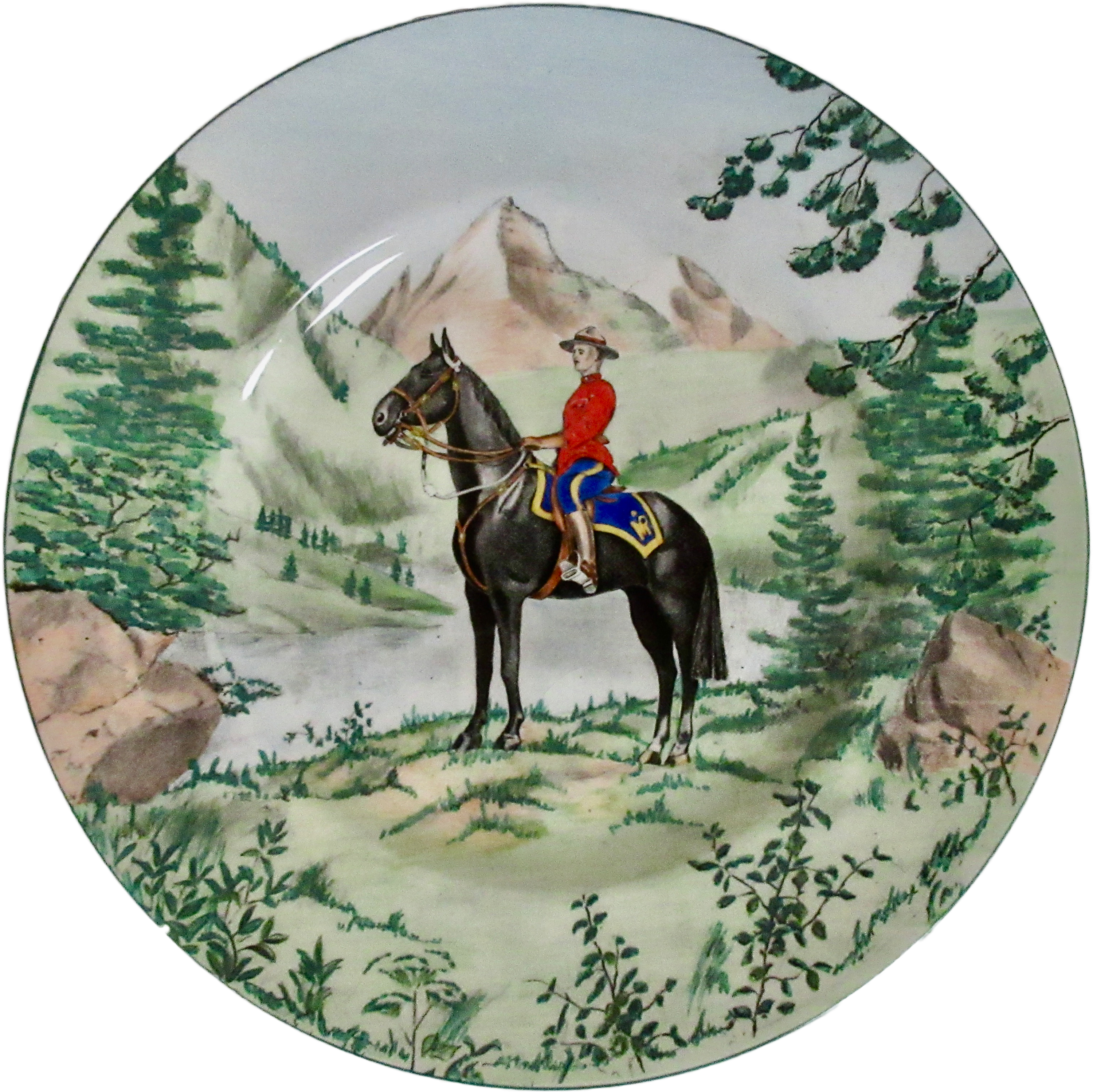 Clarice Cliff Canadian Mountie Plate~P77632473