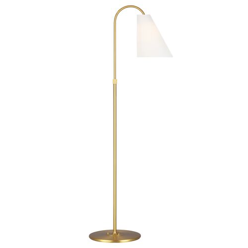 Signoret Task Floor Lamp, Burnished Brass~P77632165