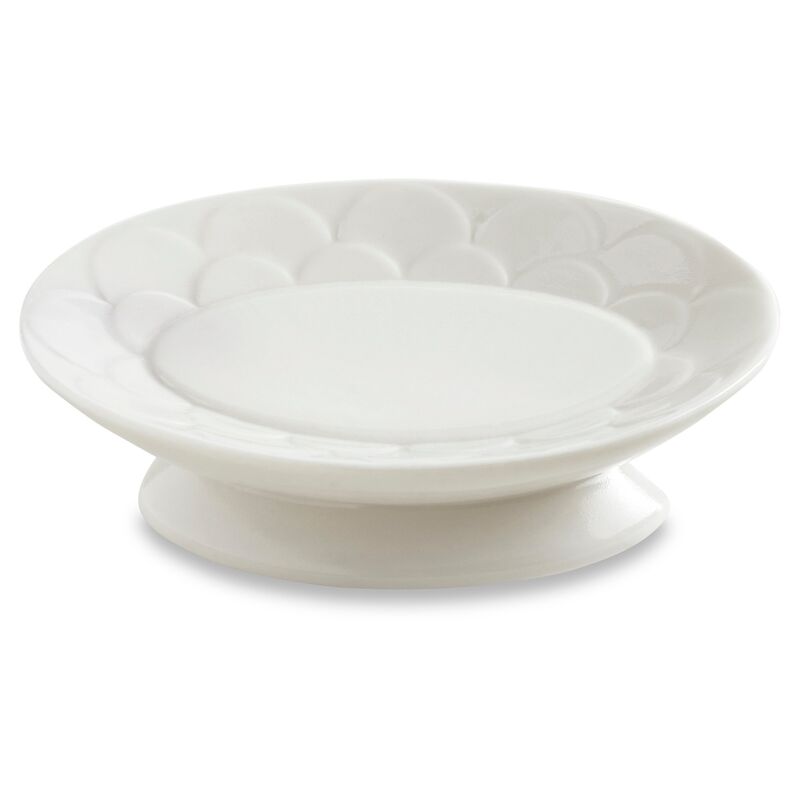 Scala Porcelain Soap Dish, White