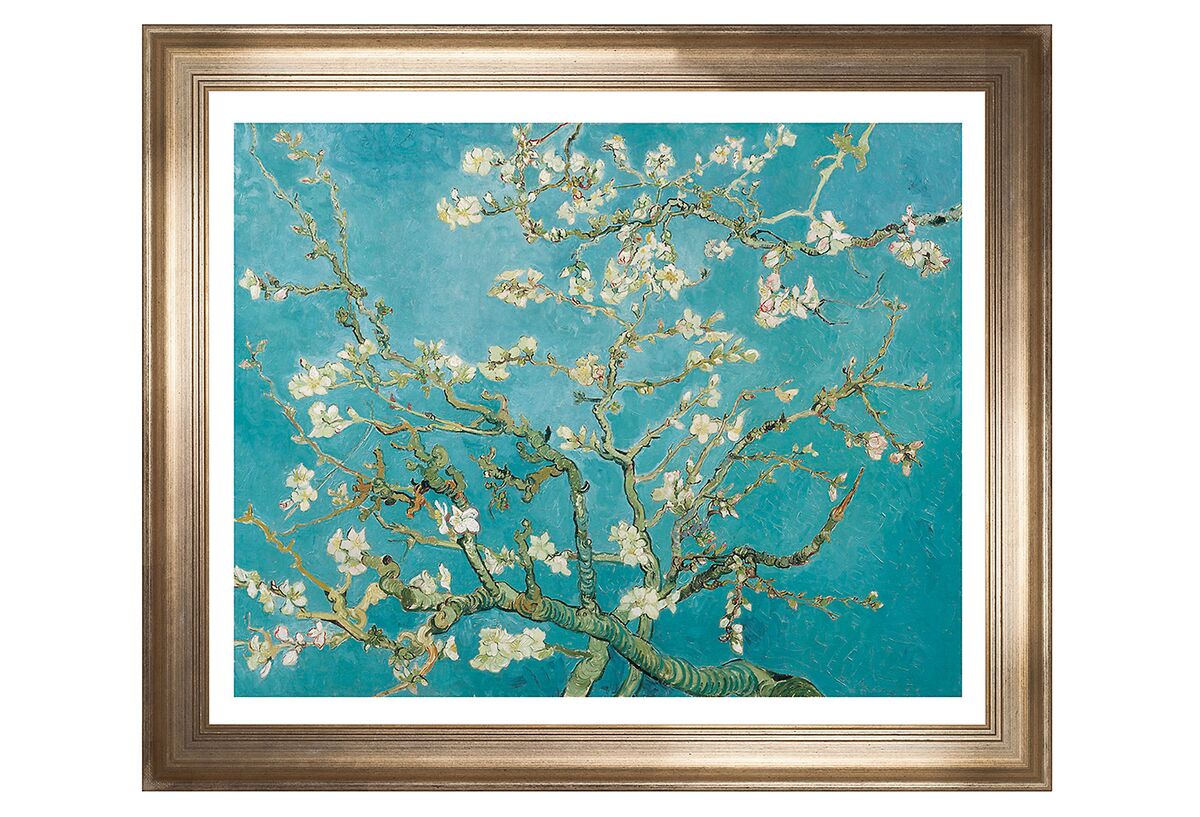 Van Gogh painted Almond Branches in Bloom, San Remy (1890), also known as Almond Blossoms, to celebrate the birth of Theo’s son. Composition-wise, it’s unlike almost any other of his paintings, and it shows how he was influenced by Japanese woodblock prints.
