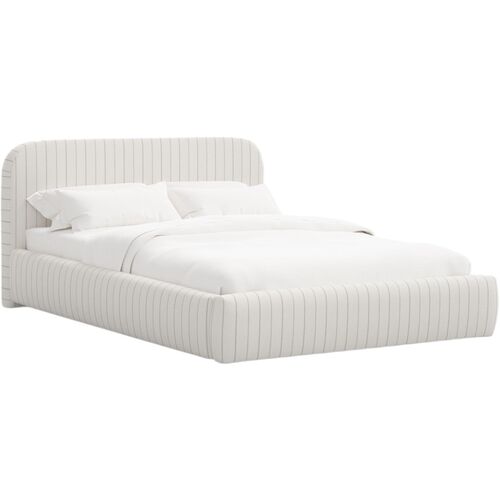 Luma Platform Bed, Pinstripe Luma Platform Bed, Pinstripe