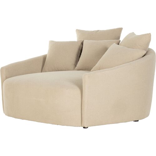 Kenna Media Lounger, Taupe Boucle~P111117757