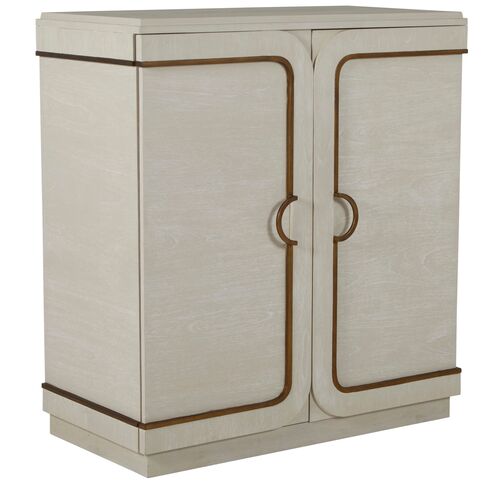 Churst 2-Door Cabinet, Cerused  White/Antique Brass~P111111672