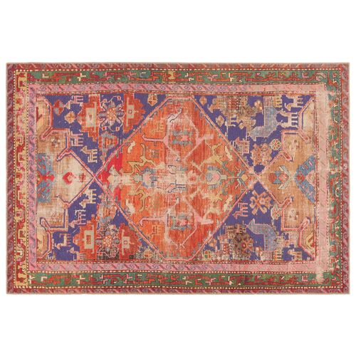 Vibe by Sancho Medallion Orange/Purple Area Rug