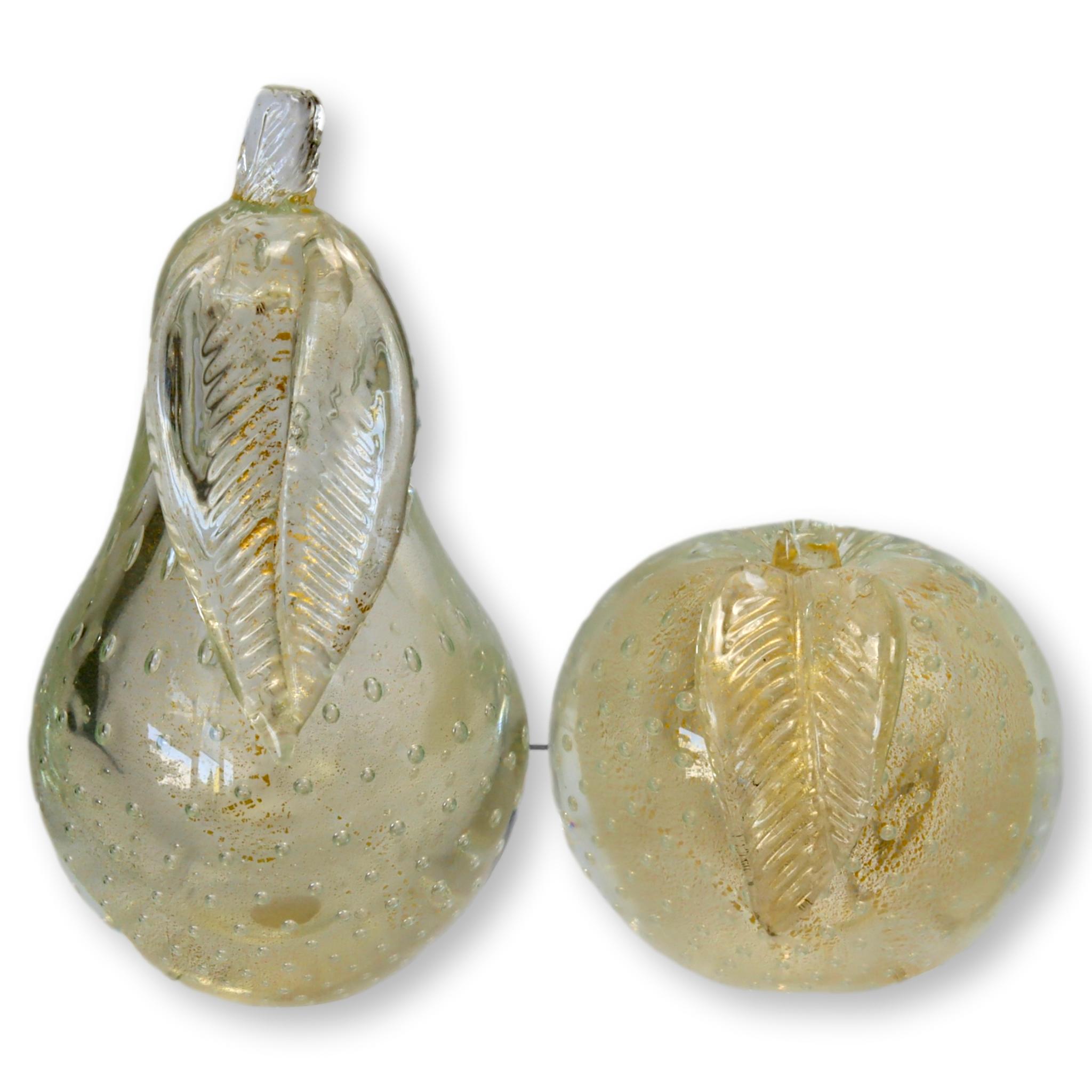 Midcentury Murano Pear & Apple Bookends~P77660422