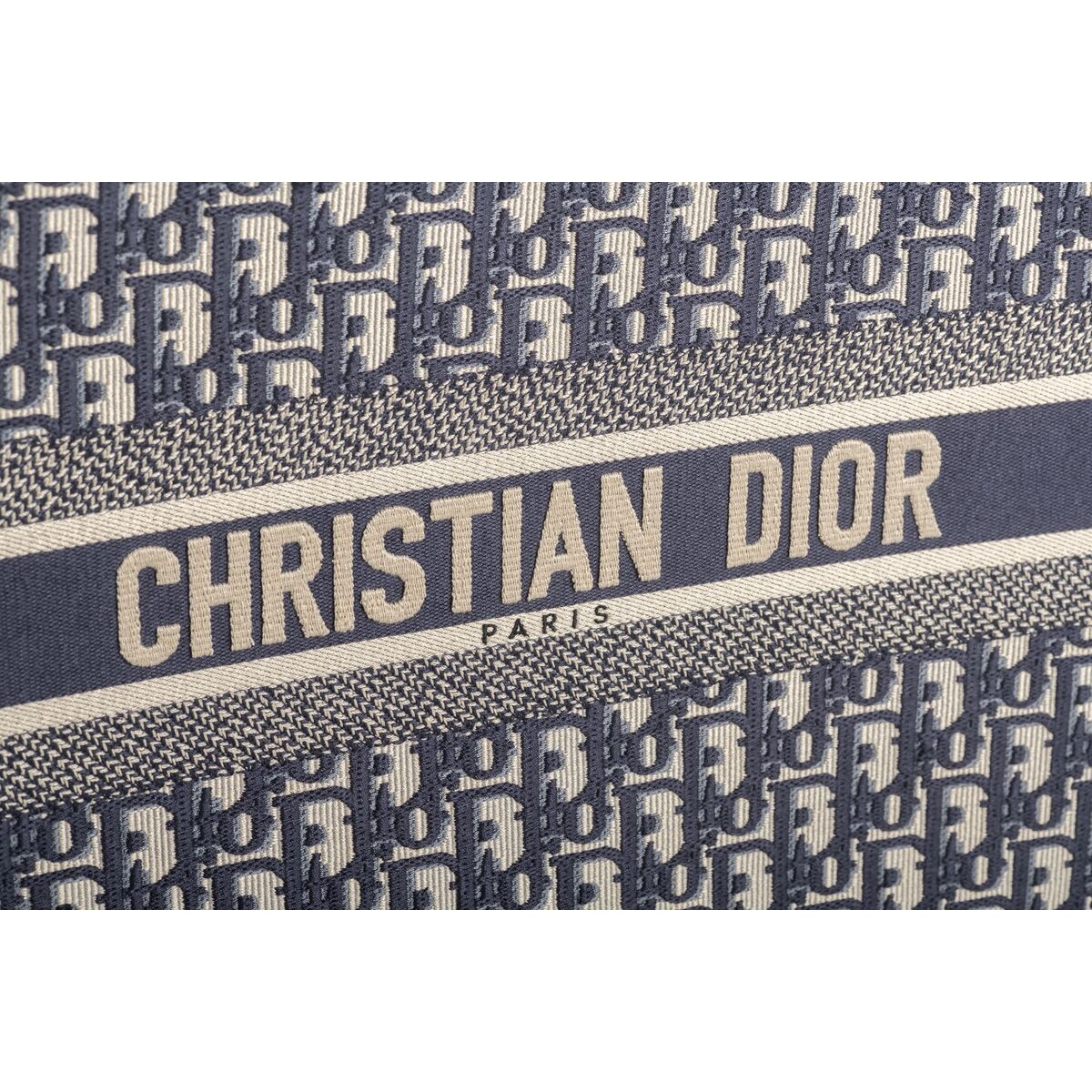 Christian Dior Blue Canvas Large Book Tote