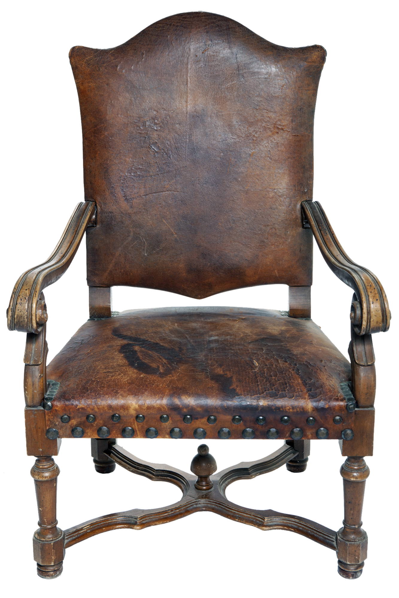 Antique European Leather Armchair~P77658822