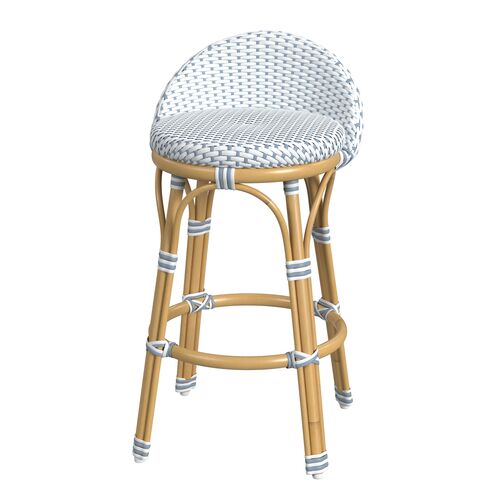 Kye 24" Rattan Outdoor Low Back Counter Stool Kye 24" Rattan Outdoor Low Back Counter Stool
