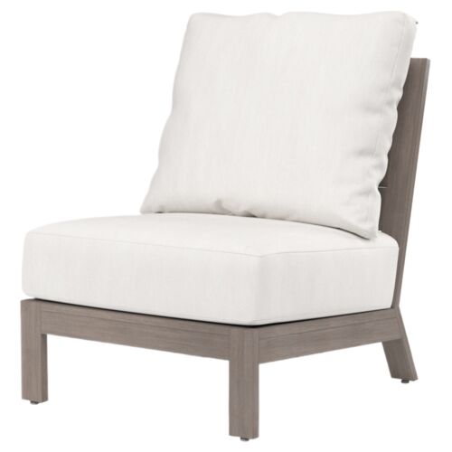Farren Outdoor Aluminum Armless Club Chair