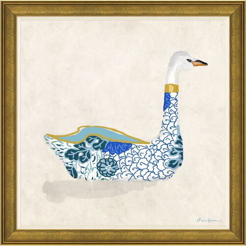Dana Gibson, Kimono Swan in Blue I~P77636440