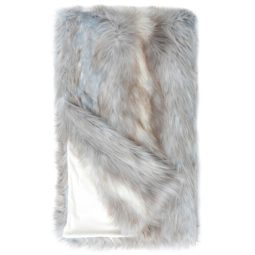 Sully Faux Fur Throw, Siberian Fox~P77618500