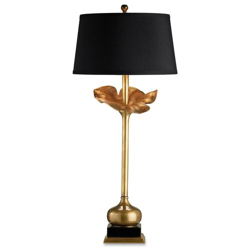 Metamorphosis Table Lamp, Black/Antique Brass~P77610238