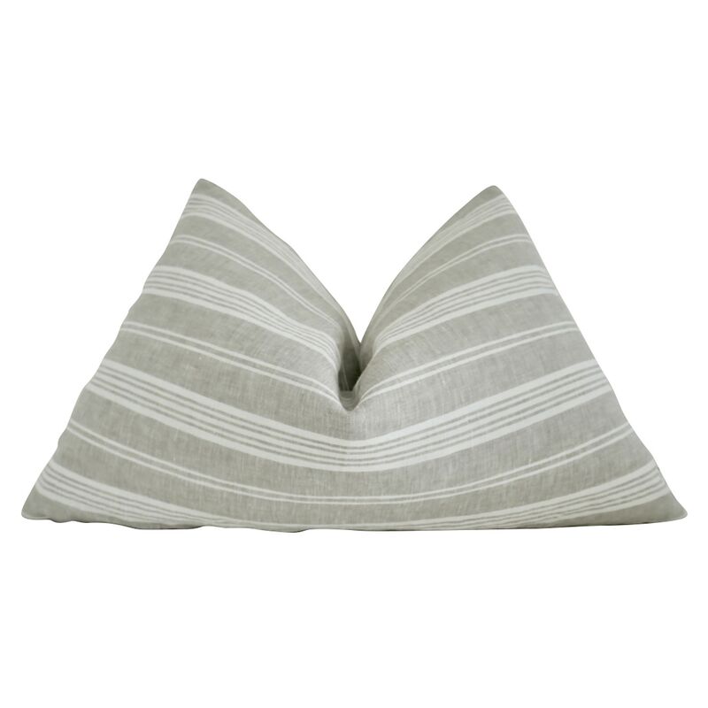 Malta 25x16 Lumbar Pillow, Sand/White