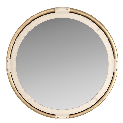 Asmara Brass Wall Mirror, Gold