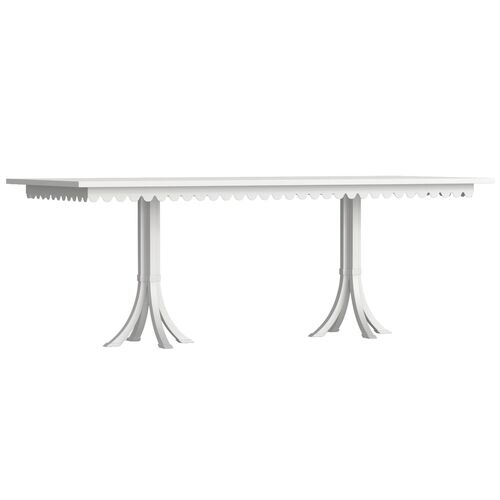 Riviera Outdoor 84" Scalloped Aluminum Dining Table Riviera Outdoor 84" Scalloped Aluminum Dining Table