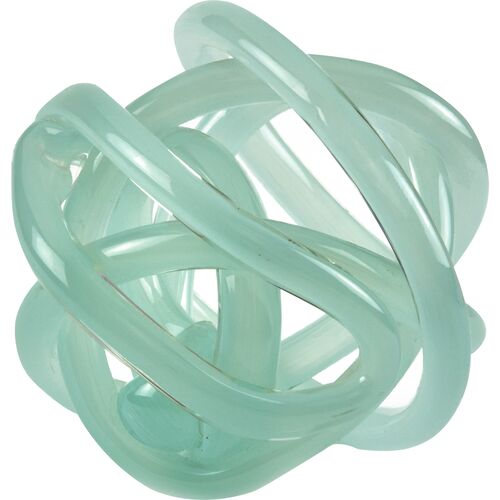 Handblown Glass Knot, Turquoise~P77640633