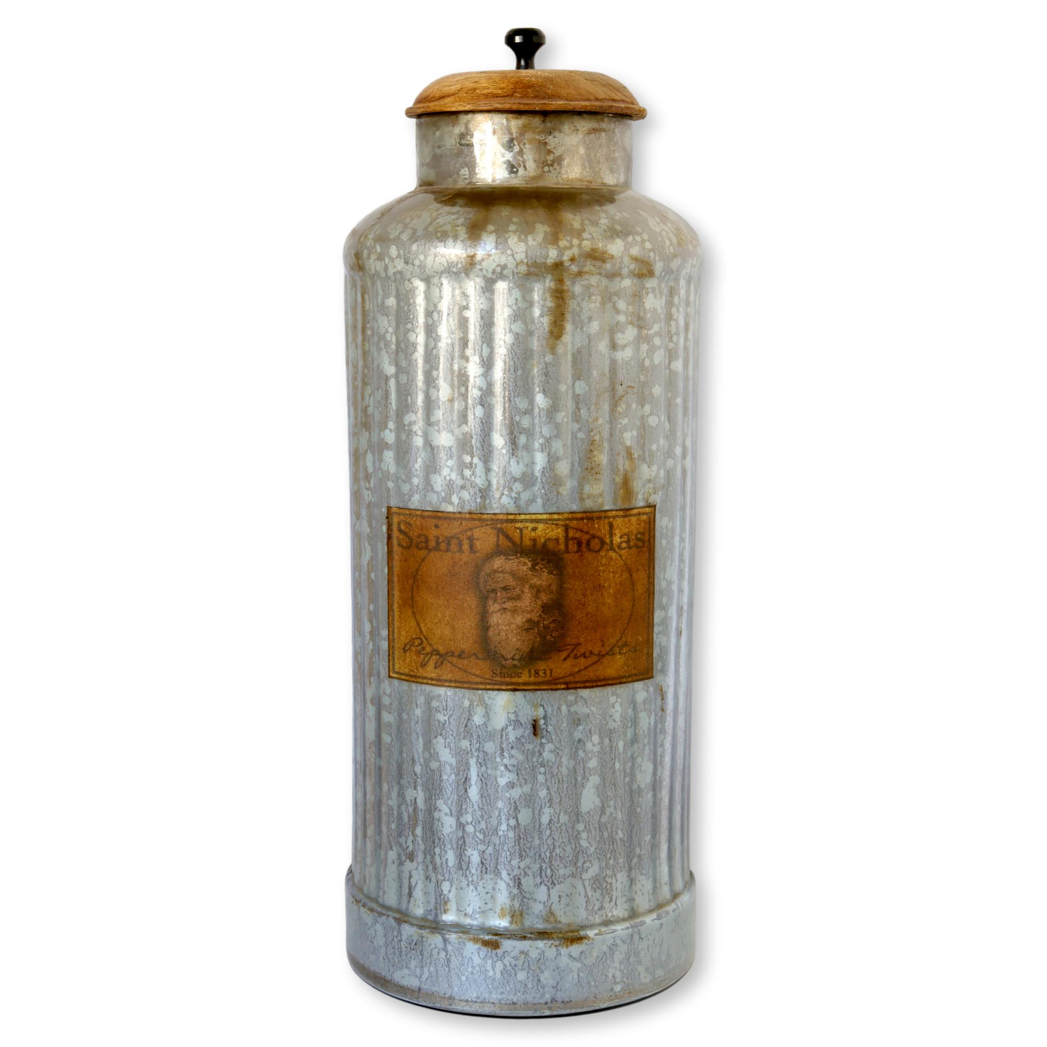 Large Mercury Glass  Holiday Canister~P77661168