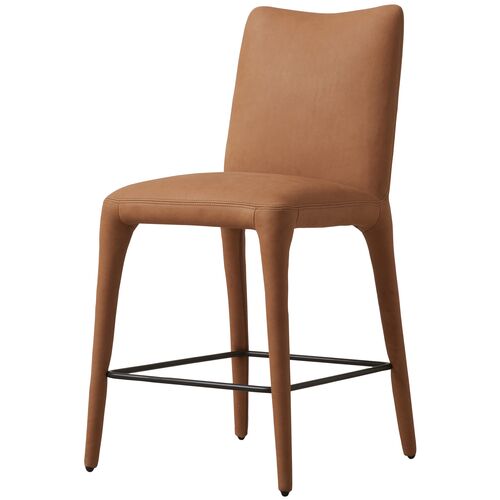 Finn Leather Counterstool, Heritage Camel