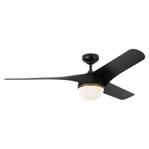 Akova LED Ceiling Fan, Matte Black~P77494995