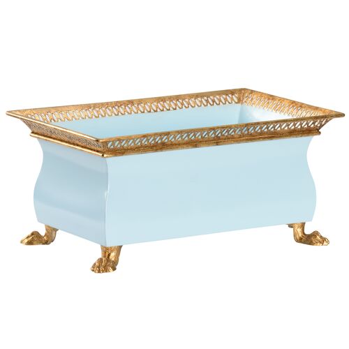 French Iron Planter, Blue
