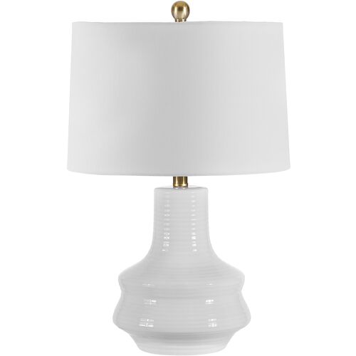 Gina Ceramic Table Lamp, Ivory~P77643714