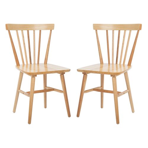 S/2 Hannah Dining Chairs, Natural~P69511562
