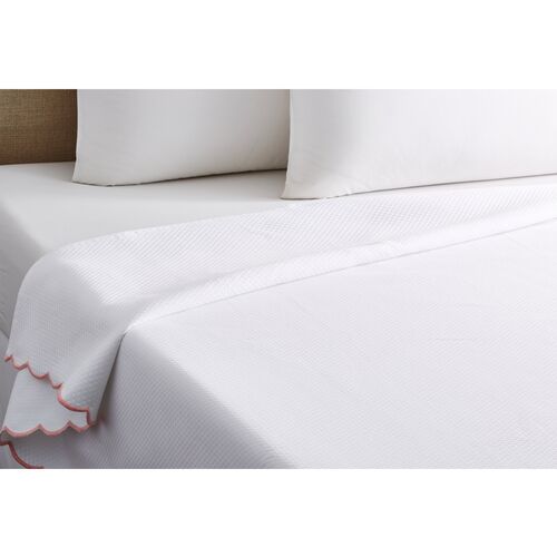 Isabel Scalloped Coverlet, Pink~P76883311