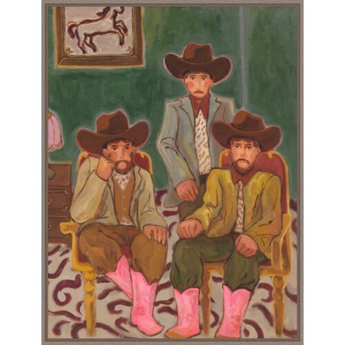 Cowboy's Family Painting by Sena Zander