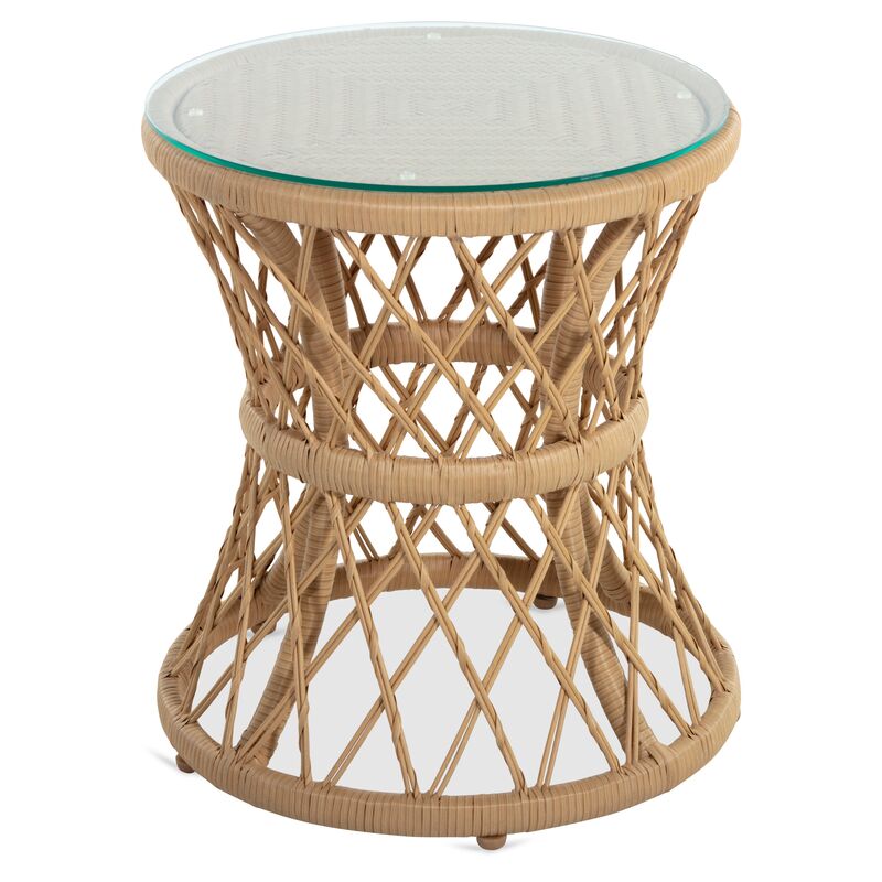 Carmel Woven Side Table, Natural
