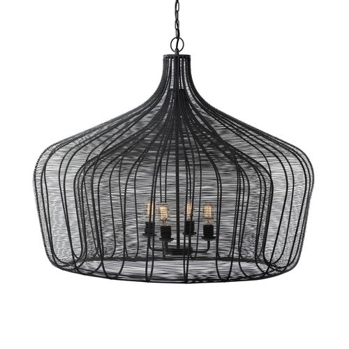 Carson 4-Light Mesh Chandelier, Black Carson 4-Light Mesh Chandelier, Black