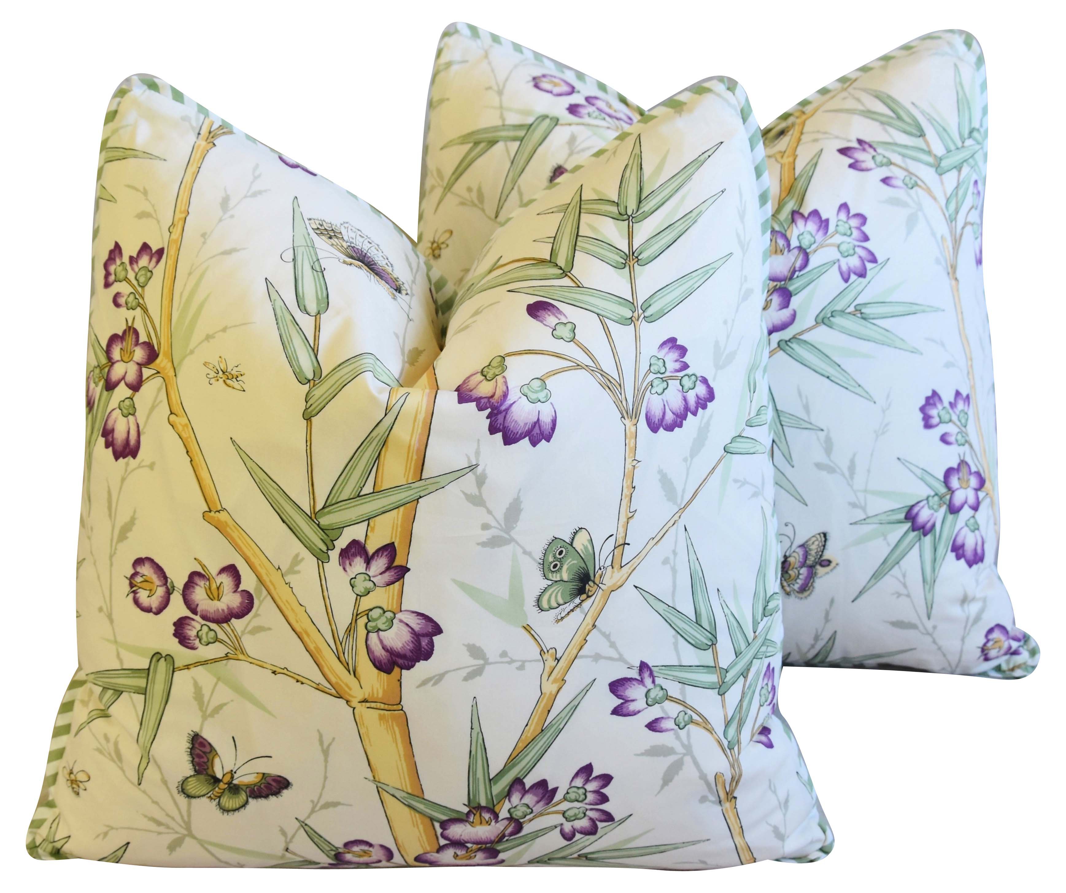 Clarence House Bamboo Fabric Pillows, Pr~P77542891