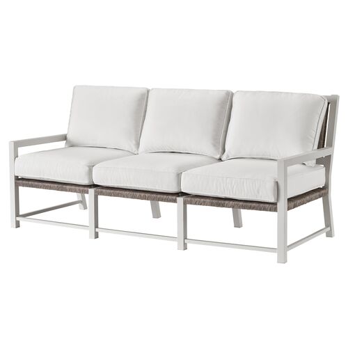 Coastal Living Cosette Outdoor Sofa, White/Gray