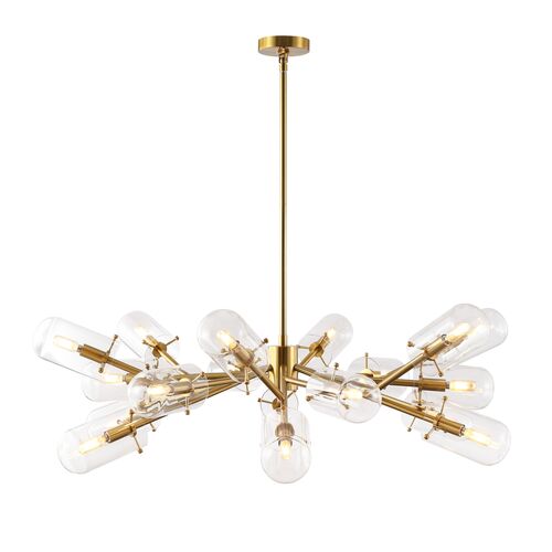 Ezren Glass Sputnik Chandelier, Gold