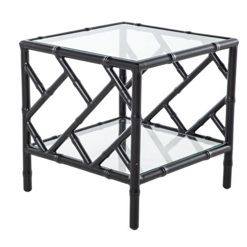 Kit Chippendale Side Table, Black~P77606990~P77606990