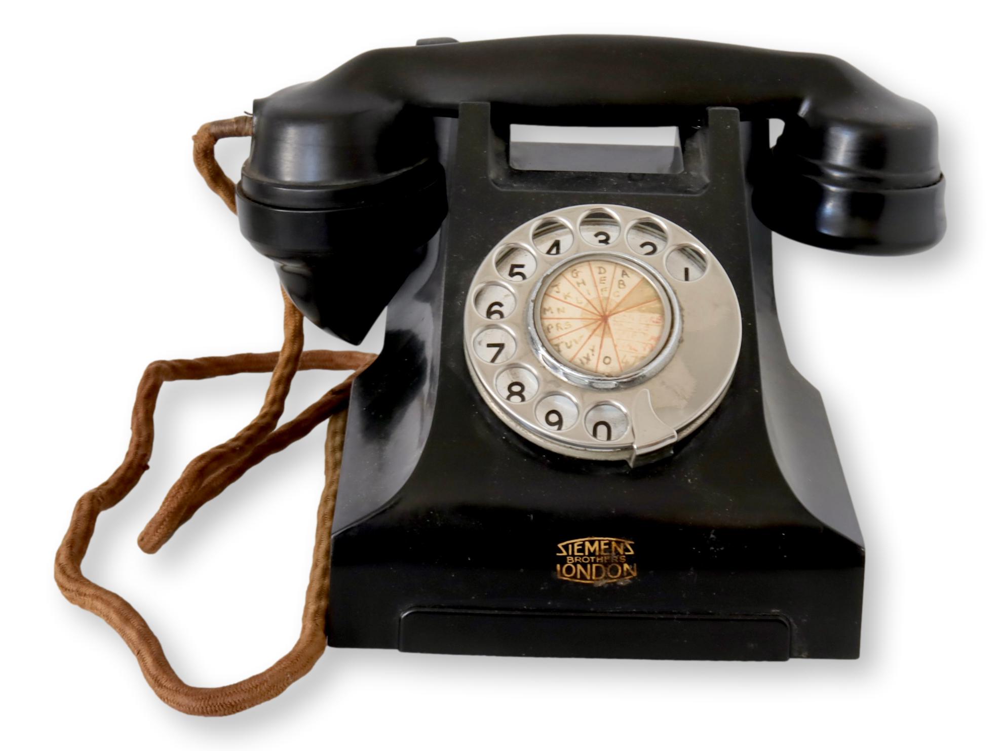 Vintage English Rotary Dial Telephone~P77687440