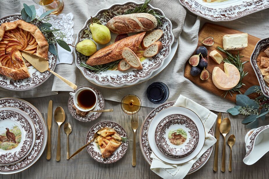 For many families, Spode’s Woodland tableware is the ultimate Thanksgiving tradition. Find the gold cutlery here.
