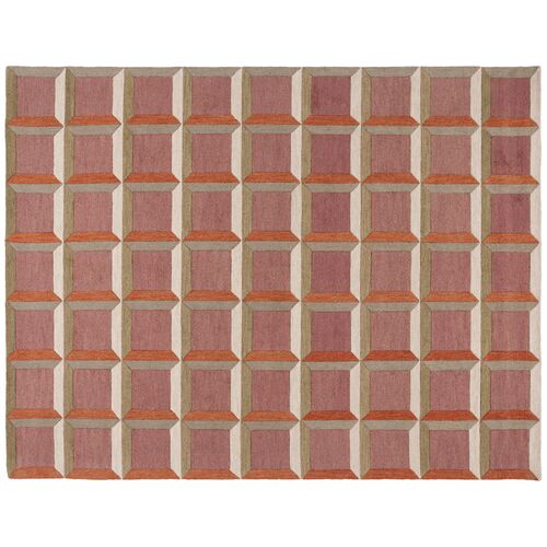 Hazel Hand Tufted Rug, Pink/Beige