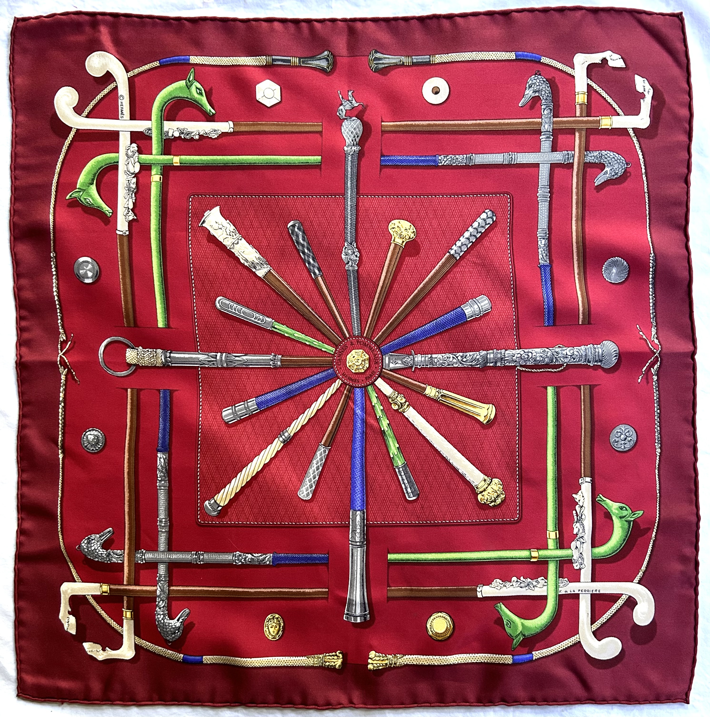 Hermes Cannes et Pommeaux Pochette Scarf~P77739035