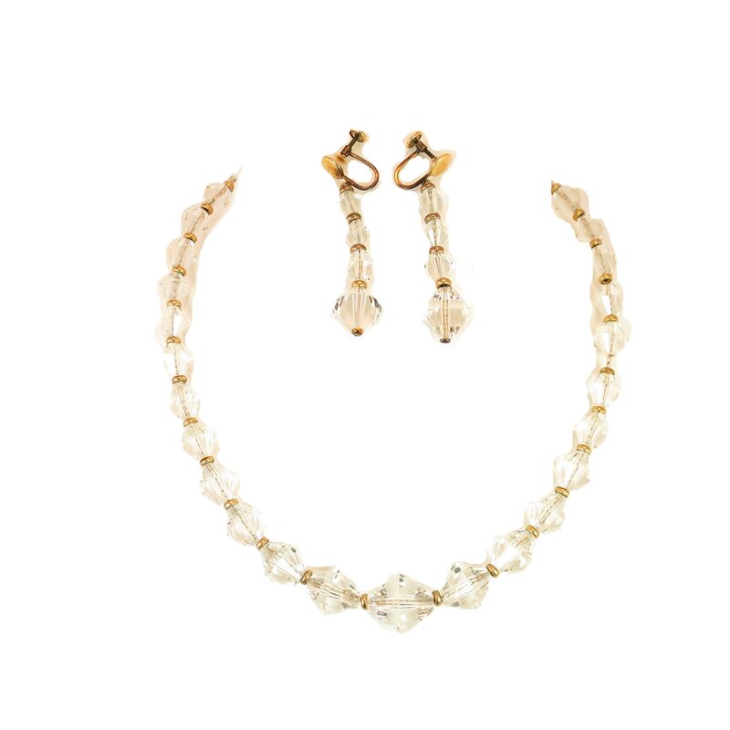 1920s Simmons Crystal Necklace Set