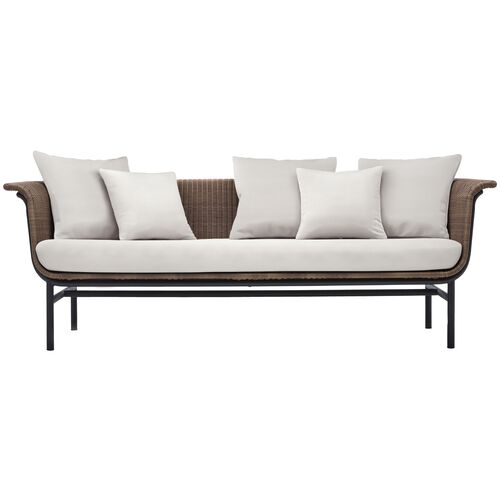 Wicked Outdoor 3-Seater Lounge Sofa, Taupe/Canvas~P77641643