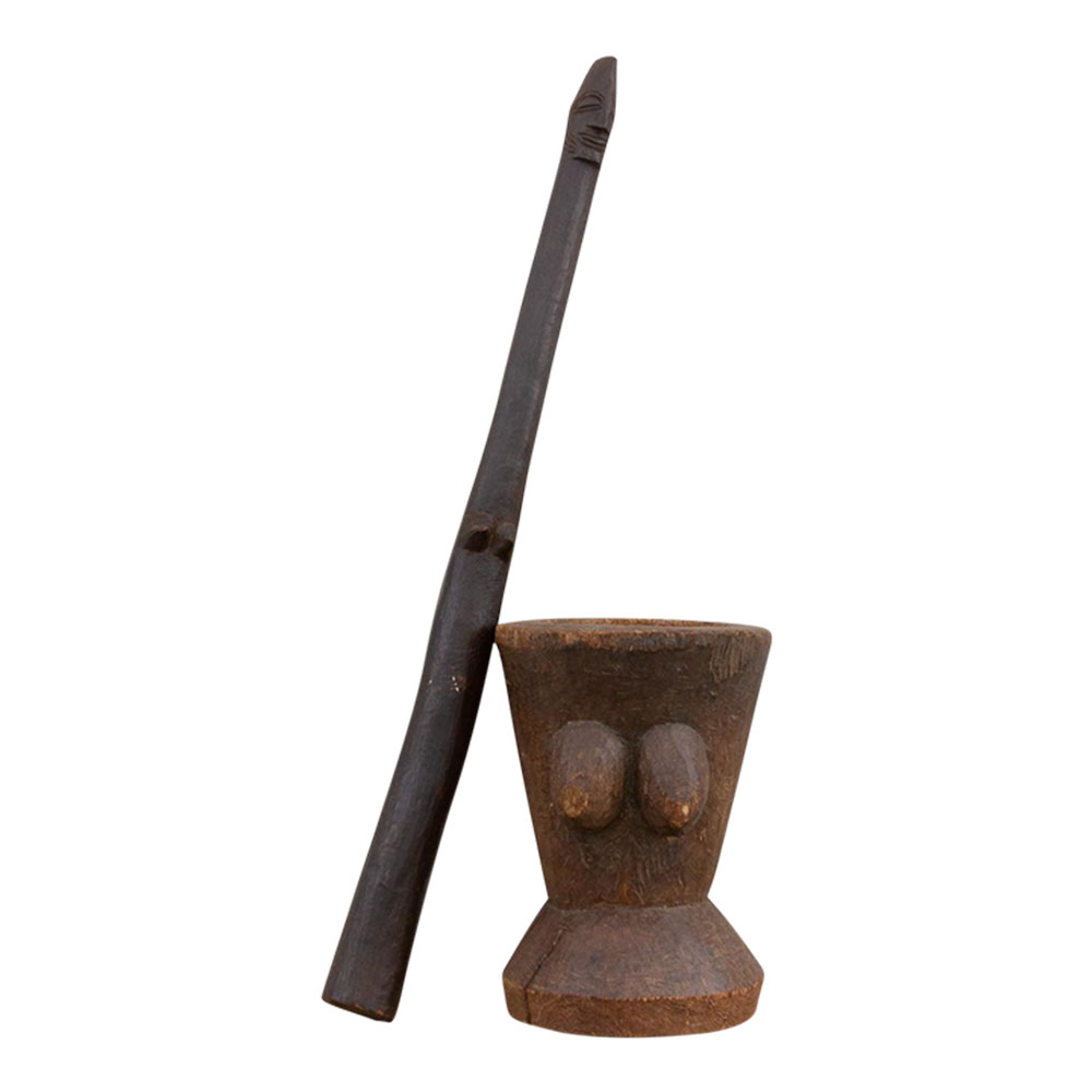 Rare African Carved Mortar & Pestle~P77655121