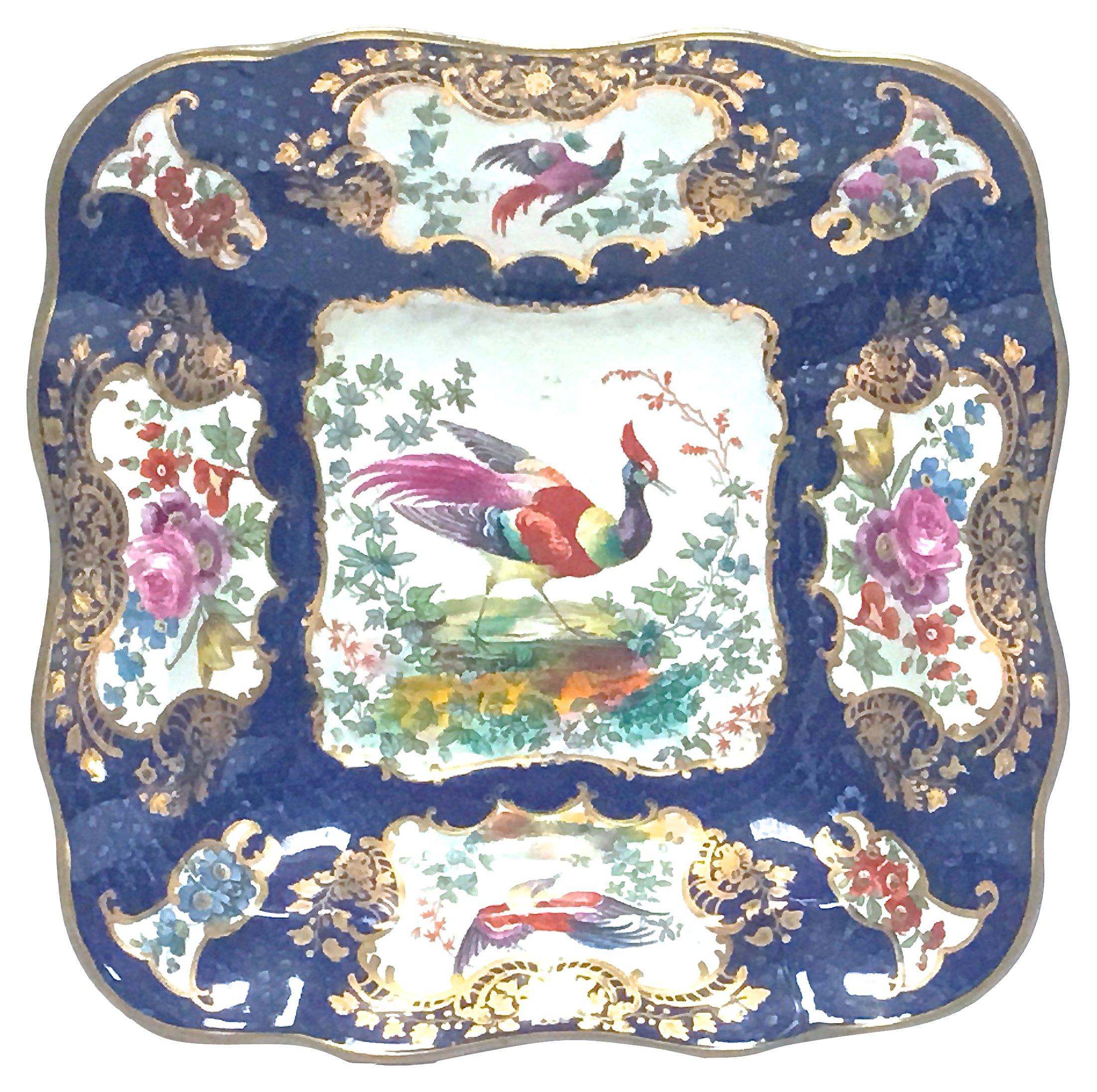 English Porcelain Bird & Floral Dish~P77468534