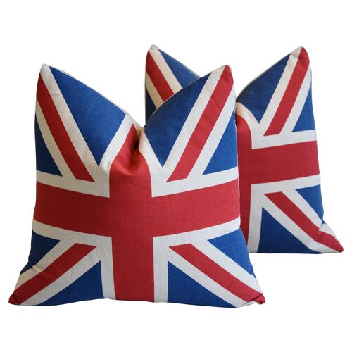British Union Jack Flag Pillows, Pair~P77425786