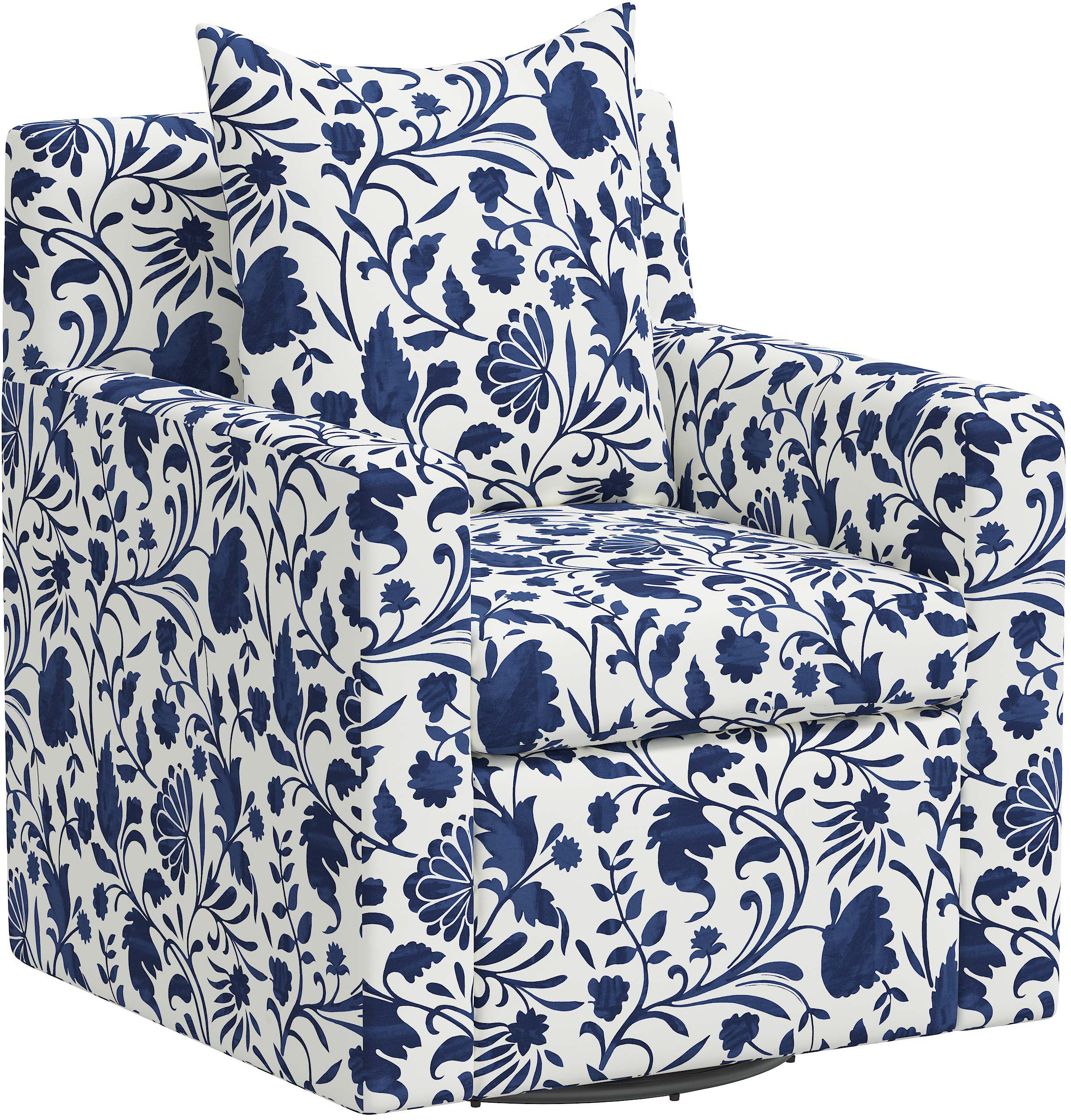 Floral best sale swivel chair