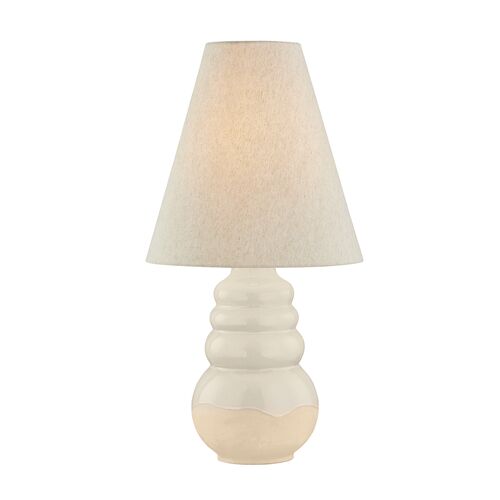 Tybee Table Lamp, Aged Brass/Elemental White