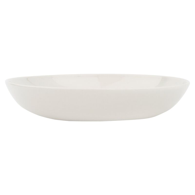 S/4 Shell Bisque Pasta Bowls, White