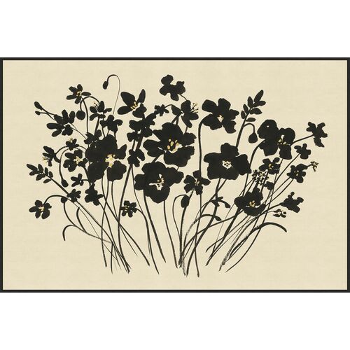 Lillian August, Black Poppies, 61" x 41"